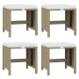 Set comedor de jardín 21 pzas con cojines ratán sintético beige de vidaXL, Conjuntos de jardín - Ref: Foro24-3095679, Precio:...