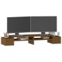 Solid pine wood monitor stand in honey brown color, 100x27.5x15 cm. by vidaXL, Computer bases and risers - Ref: Foro24-813972...