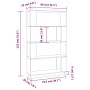 Gray pine wood shelf/space divider 80x25x132 cm by vidaXL, Bookcases and shelves - Ref: Foro24-814061, Price: 64,89 €, Discou...