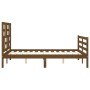 Estructura cama cabecero madera maciza marrón miel 120x200 cm de vidaXL, Camas y somieres - Ref: Foro24-3194894, Precio: 138,...