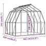 Gewächshaus mit anthrazitgrauer Aluminiumstruktur 6,43 m² (6,43 m²) von vidaXL, Gewächshäuser - Ref: Foro24-3098018, Preis: 5...