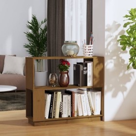 Estantería/divisor madera de pino marrón miel 80x25x70 cm de vidaXL, Librerías y estanterías - Ref: Foro24-814052, Precio: 53...