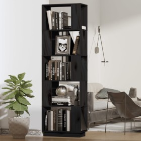 Black pine wood shelving/space divider 51x25x163.5 cm by vidaXL, Bookcases and shelves - Ref: Foro24-814048, Price: 66,80 €, ...