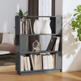 Gray pine wood shelving/space divider 80x25x101 cm by vidaXL, Bookcases and shelves - Ref: Foro24-814056, Price: 59,12 €, Dis...