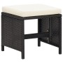 Set de comedor de jardín 9 pzas y cojines ratán sintético negro de vidaXL, Conjuntos de jardín - Ref: Foro24-3095522, Precio:...