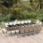 19-teiliges Garten-Essset mit beigen Kissen aus synthetischem Rattan von vidaXL, Gartensets - Ref: Foro24-3095652, Preis: 1,0...