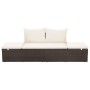 Cama de jardín 195x60 cm ratán sintético marrón de vidaXL, Camas para exteriores - Ref: Foro24-43954, Precio: 221,18 €, Descu...