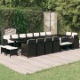 Set comedor de jardín 19 pzas con cojines ratán sintético negro de vidaXL, Conjuntos de jardín - Ref: Foro24-3095642, Precio:...