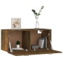 Plywood smoked oak wall cabinet 80x35x36.5 cm by vidaXL, Shelves and shelves - Ref: Foro24-817606, Price: 33,99 €, Discount: %