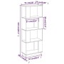 Solid pine wood shelf/space divider 51x25x132 cm by vidaXL, Bookcases and shelves - Ref: Foro24-814039, Price: 62,13 €, Disco...