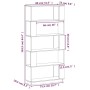 Solid pine wood shelf/space divider 80x25x163.5cm by vidaXL, Bookcases and shelves - Ref: Foro24-814064, Price: 80,11 €, Disc...