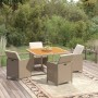 Garten-Essgarnitur 5-tlg. mit beigen synthetischen Rattankissen von vidaXL, Gartensets - Ref: Foro24-3095527, Preis: 318,24 €...