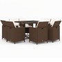 Garden dining set 9 pieces and brown synthetic rattan cushions by vidaXL, Garden sets - Ref: Foro24-3095513, Price: 522,99 €,...