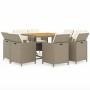 9-piece garden dining set with beige synthetic rattan cushions by vidaXL, Garden sets - Ref: Foro24-3095528, Price: 539,47 €,...