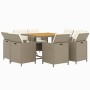 9-piece garden dining set with beige synthetic rattan cushions by vidaXL, Garden sets - Ref: Foro24-3095528, Price: 539,47 €,...