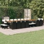 Set de comedor jardín 21 pzas con cojines ratán sintético negro de vidaXL, Conjuntos de jardín - Ref: Foro24-3095684, Precio:...