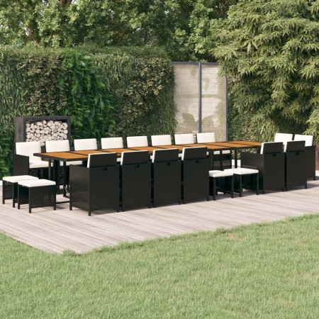 21-piece garden dining set with black synthetic rattan cushions by vidaXL, Garden sets - Ref: Foro24-3095684, Price: 1,00 €, ...