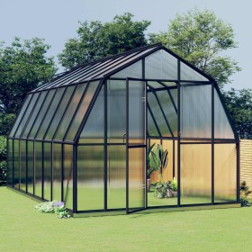 Greenhouse with anthracite gray aluminum structure 12.63 m² by vidaXL, Greenhouses - Ref: Foro24-3098020, Price: 719,77 €, Di...