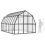 Greenhouse with anthracite gray aluminum structure 12.63 m² by vidaXL, Greenhouses - Ref: Foro24-3098020, Price: 811,24 €, Di...