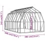 Greenhouse with anthracite gray aluminum structure 12.63 m² by vidaXL, Greenhouses - Ref: Foro24-3098020, Price: 811,24 €, Di...