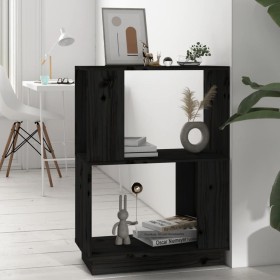 Regal/Raumteiler Kiefernholz schwarz 51x25x70 cm von vidaXL, Bücherregale und Regale - Ref: Foro24-814033, Preis: 46,99 €, Ra...