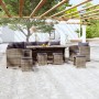 7-teiliges Gartensofa-Set und graue synthetische Rattankissen von vidaXL, Gartensets - Ref: Foro24-3098170, Preis: 972,09 €, ...