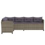 7-teiliges Gartensofa-Set und graue synthetische Rattankissen von vidaXL, Gartensets - Ref: Foro24-3098170, Preis: 972,09 €, ...