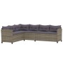 7-teiliges Gartensofa-Set und graue synthetische Rattankissen von vidaXL, Gartensets - Ref: Foro24-3098170, Preis: 972,09 €, ...