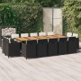 Garden dining set 15 pieces and black synthetic rattan cushions by vidaXL, Garden sets - Ref: Foro24-3095601, Price: 1,00 €, ...