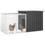 Anthracite galvanized steel chicken cage 200x91x100 cm by vidaXL, Cages and habitats for small animals - Ref: Foro24-171544, ...