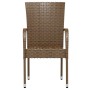 3-Piece Brown Synthetic Rattan Garden Dining Set by vidaXL, Garden sets - Ref: Foro24-3098027, Price: 119,92 €, Discount: %