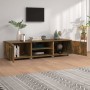 TV-Schrank aus geräuchertem Eichenholzwerkstoff, 140 x 40 x 35 cm von vidaXL, TV-Möbel - Ref: Foro24-340633, Preis: 113,09 €,...