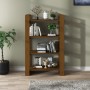 Shelf / space divider made of pine wood in honey brown color, 80x35x125cm. by vidaXL, Bookcases and shelves - Ref: Foro24-813...