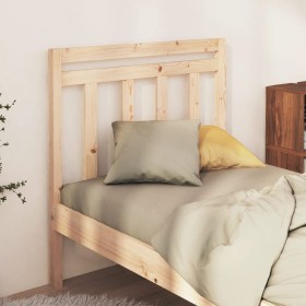 Solid pine wood bed headboard 106x4x100 cm by vidaXL, Headboards and footboards - Ref: Foro24-814079, Price: 35,99 €, Discoun...