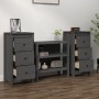 Sideboards 2 units solid pine wood gray 40x35x80 cm by vidaXL, Sideboards - Ref: Foro24-813744, Price: 101,99 €, Discount: %