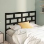 Solid black pine wood bed headboard 156x4x100 cm by vidaXL, Headboards and footboards - Ref: Foro24-814203, Price: 56,99 €, D...