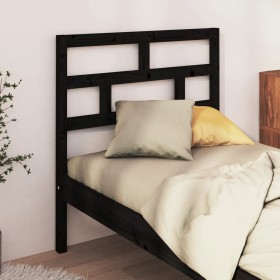 Solid black pine wood bed headboard 96x4x100 cm by vidaXL, Headboards and footboards - Ref: Foro24-814178, Price: 28,68 €, Di...