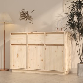 Aparador de madera maciza de pino 110x34x75 cm de vidaXL, Aparadores - Ref: Foro24-813814, Precio: 155,99 €, Descuento: %