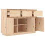 Aparador de madera maciza de pino 110x34x75 cm de vidaXL, Aparadores - Ref: Foro24-813814, Precio: 158,04 €, Descuento: %