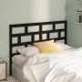 Solid black pine wood bed headboard 141x4x100 cm by vidaXL, Headboards and footboards - Ref: Foro24-814193, Price: 47,36 €, D...