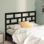 Solid black pine wood bed headboard 141x4x100 cm by vidaXL, Headboards and footboards - Ref: Foro24-814193, Price: 47,99 €, D...