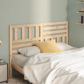 Solid pine wood bed headboard 126x4x100 cm by vidaXL, Headboards and footboards - Ref: Foro24-814134, Price: 49,99 €, Discoun...