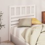 Solid white pine wood bed headboard 81x4x100 cm by vidaXL, Headboards and footboards - Ref: Foro24-814120, Price: 38,99 €, Di...