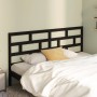 Solid black pine wood bed headboard 206x4x100 cm by vidaXL, Headboards and footboards - Ref: Foro24-814218, Price: 46,71 €, D...