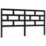 Solid black pine wood bed headboard 206x4x100 cm by vidaXL, Headboards and footboards - Ref: Foro24-814218, Price: 46,71 €, D...