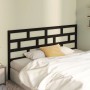 Solid black pine wood bed headboard 206x4x100 cm by vidaXL, Headboards and footboards - Ref: Foro24-814218, Price: 46,71 €, D...