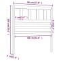 Bettkopfteil aus massivem Kiefernholz, 96 x 4 x 100 cm von vidaXL, Kopf- und Fußteile - Ref: Foro24-814124, Preis: 32,59 €, R...