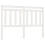 Solid white pine wood bed headboard 146x4x100 cm by vidaXL, Headboards and footboards - Ref: Foro24-814095, Price: 45,86 €, D...