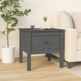 Solid gray pine wood side table 50x50x49 cm by vidaXL, Side tables - Ref: Foro24-813798, Price: 39,65 €, Discount: %