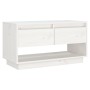 Mueble de TV de madera maciza de pino blanco 74x34x40 cm de vidaXL, Muebles TV - Ref: Foro24-813840, Precio: 42,39 €, Descuen...